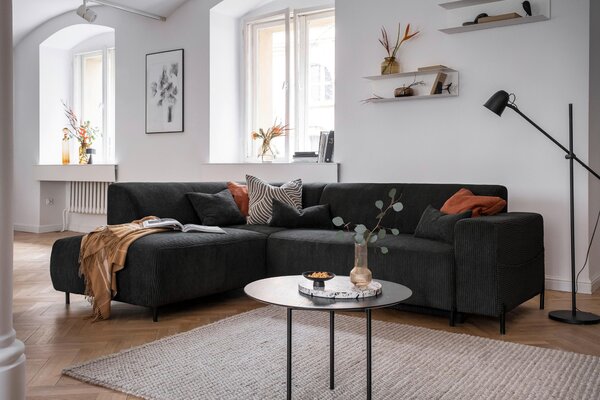 ROHOVÁ SEDAČKA, textil, tmavě šedá MID.YOU - Sedací soupravy, Online Only