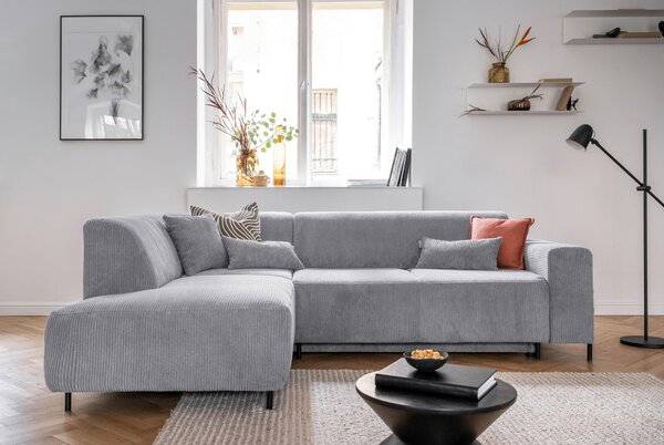 ROHOVÁ SEDAČKA, textil, světle šedá MID.YOU - Sedací soupravy, Online Only