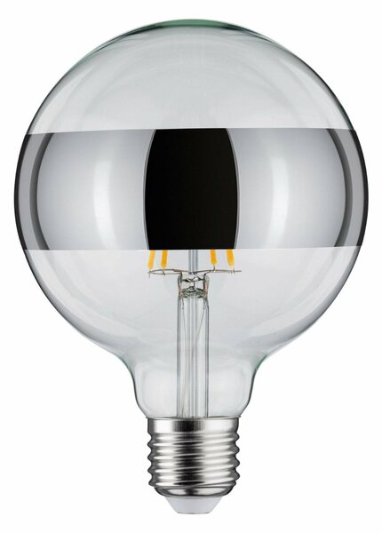 PAULMANN LED Globe 6,5 W E27 kruhové zrcadlo stříbrná teplá bílá stmívatelné 286.81