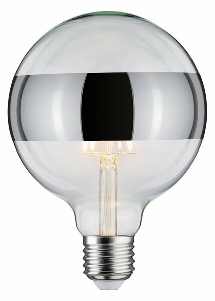 PAULMANN LED Globe 6,5 W E27 kruhové zrcadlo stříbrná teplá bílá stmívatelné 286.81