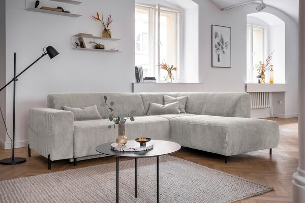 ROHOVÁ SEDAČKA, textil, béžová MID.YOU - Sedací soupravy, Online Only