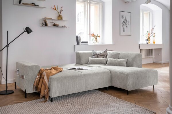 ROHOVÁ SEDAČKA, textil, béžová MID.YOU - Sedací soupravy, Online Only