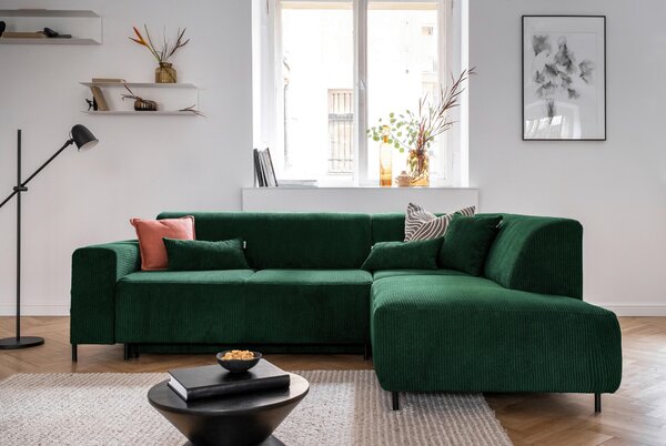 ROHOVÁ SEDAČKA, textil, tmavě zelená MID.YOU - Sedací soupravy, Online Only