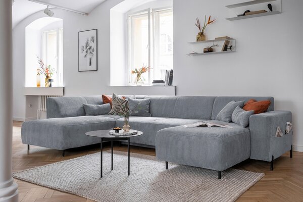 SEDACÍ SOUPRAVA, textil, světle šedá MID.YOU - Sedací soupravy, Online Only