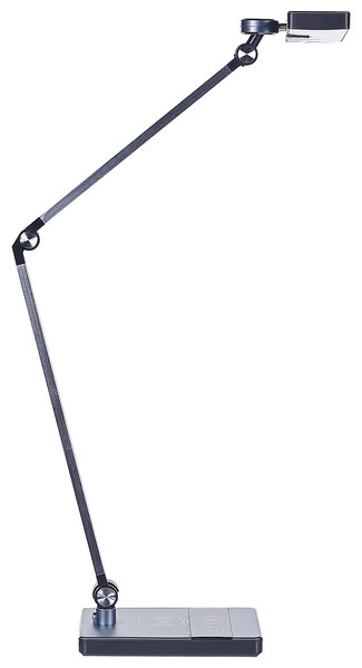 LED stolní lampa LACERTA s bezdrátovou nabíječkou Kov Černá