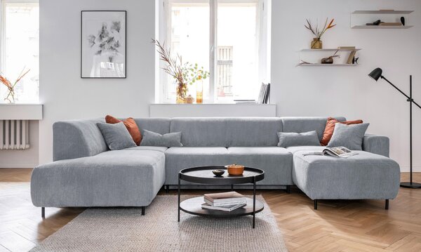 SEDACÍ SOUPRAVA, textil, světle šedá MID.YOU - Sedací soupravy, Online Only