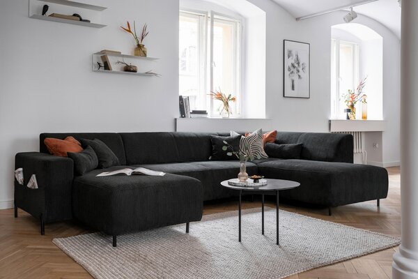 SEDACÍ SOUPRAVA, textil, tmavě šedá MID.YOU - Sedací soupravy, Online Only