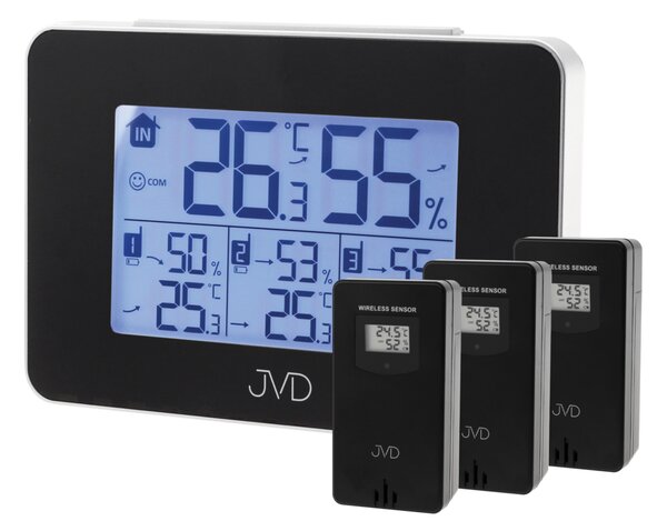 JVD Digitální černý teploměr JVD T3364.2