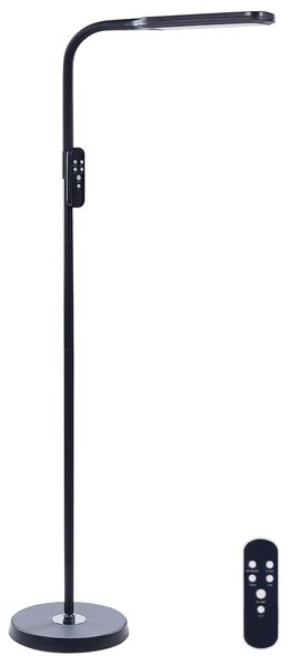 LED stojací lampa ARIES s dálkovým ovládáním se stmívačem Kov Černá