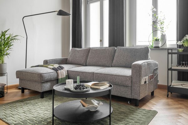ROHOVÁ SEDAČKA, textil, šedá MID.YOU - Sedací soupravy, Online Only