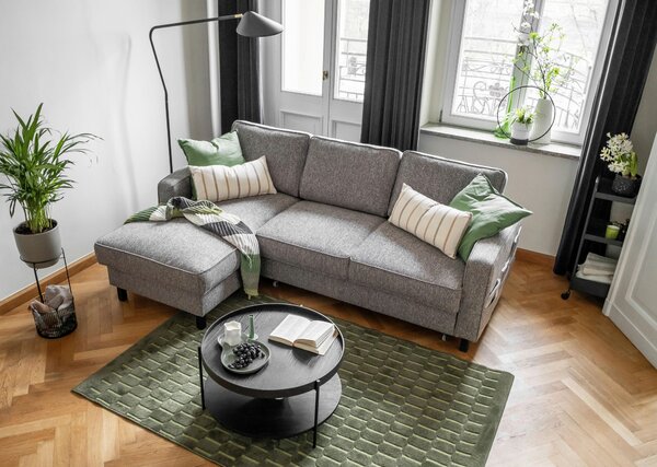 ROHOVÁ SEDAČKA, textil, šedá MID.YOU - Sedací soupravy, Online Only