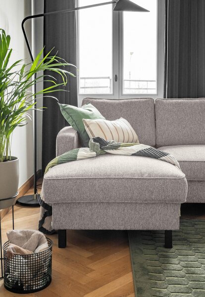 ROHOVÁ SEDAČKA, textil, šedobílá MID.YOU - Sedací soupravy, Online Only