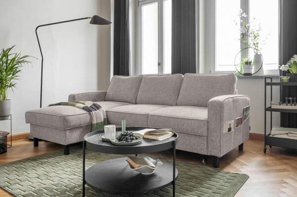 ROHOVÁ SEDAČKA, textil, šedobílá MID.YOU - Sedací soupravy, Online Only