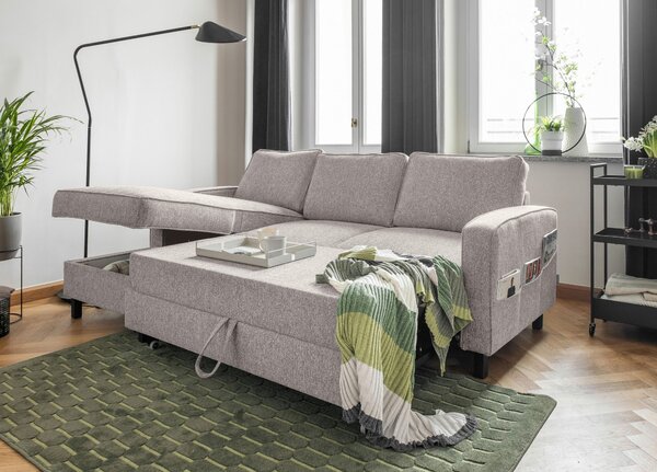 ROHOVÁ SEDAČKA, textil, šedobílá MID.YOU - Sedací soupravy, Online Only