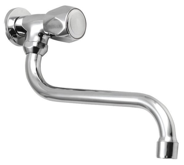 Aqualine Aqualine, Nástěnný ventil 1/2´´, otočná hubice, chrom, ZY1812