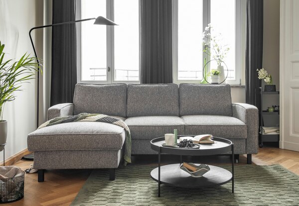 ROHOVÁ SEDAČKA, textil, šedá MID.YOU - Sedací soupravy, Online Only