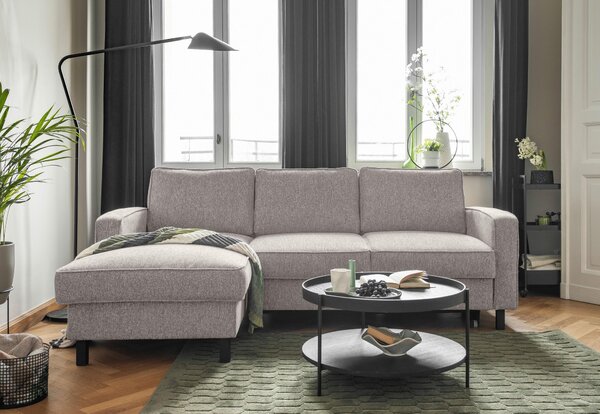 ROHOVÁ SEDAČKA, textil, šedobílá MID.YOU - Sedací soupravy, Online Only