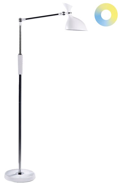 LED stojací lampa ANDROMEDA se stmívačem Kov Bílá