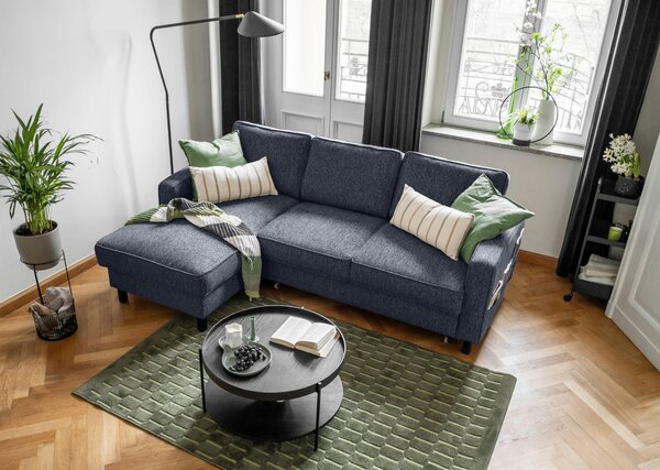 ROHOVÁ SEDAČKA, textil, tmavě modrá MID.YOU - Sedací soupravy, Online Only