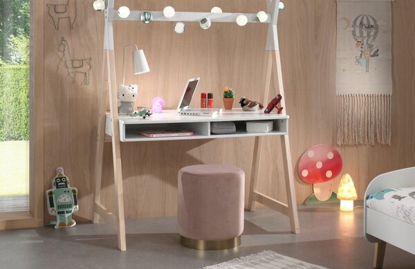 -25 % Dny MOMENTI– Bílý lakovaný psací stůl Vipack Kiddy 110 x 60 cm