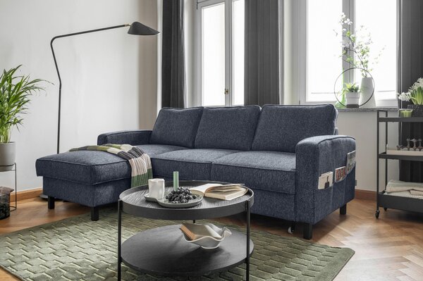 ROHOVÁ SEDAČKA, textil, tmavě modrá MID.YOU - Sedací soupravy, Online Only