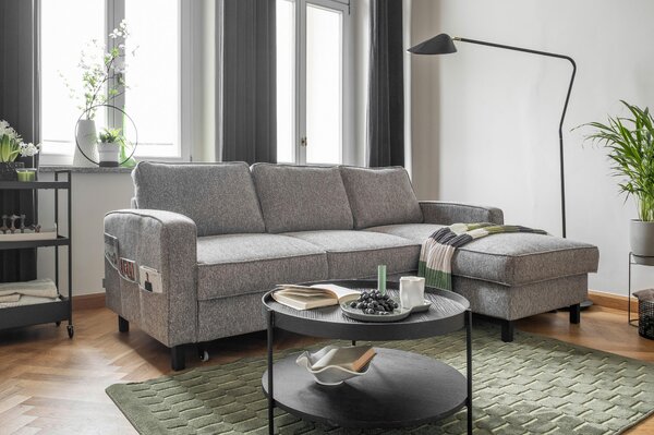 ROHOVÁ SEDAČKA, textil, šedá MID.YOU - Sedací soupravy, Online Only
