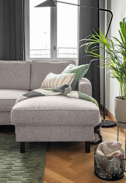 ROHOVÁ SEDAČKA, textil, šedobílá MID.YOU - Sedací soupravy, Online Only