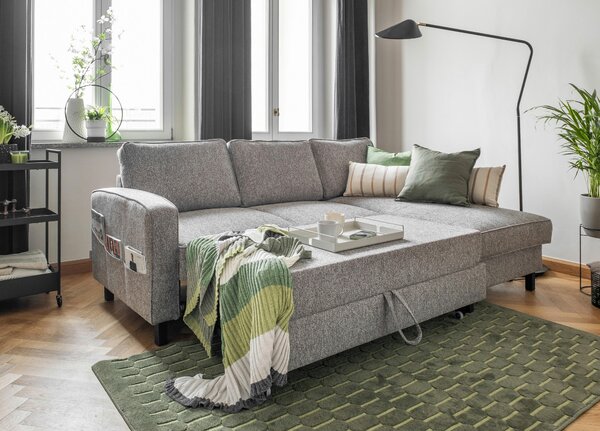 ROHOVÁ SEDAČKA, textil, šedá MID.YOU - Sedací soupravy, Online Only