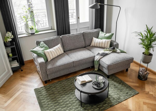 ROHOVÁ SEDAČKA, textil, šedá MID.YOU - Sedací soupravy, Online Only