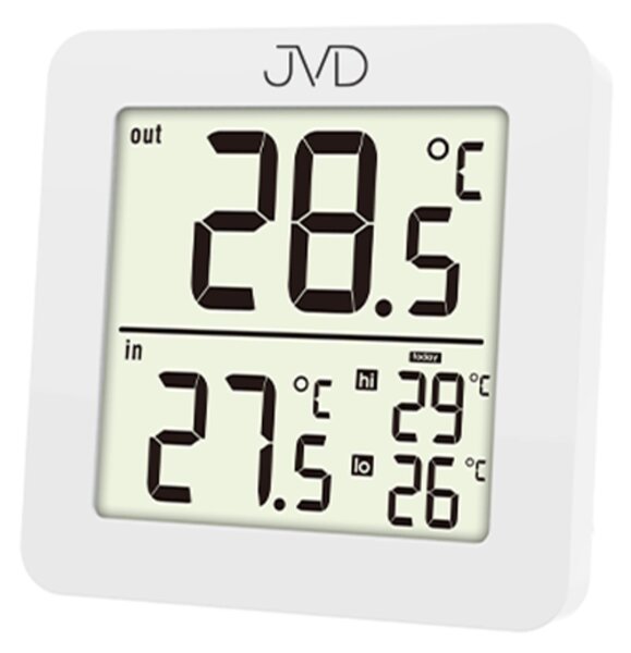 JVD Bílý digitální teploměr JVD T730