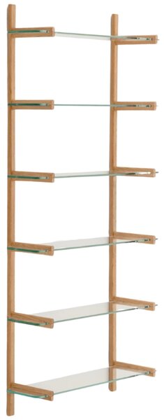 Skleněná modulární police Kave Home Sitra 202 x 90 cm
