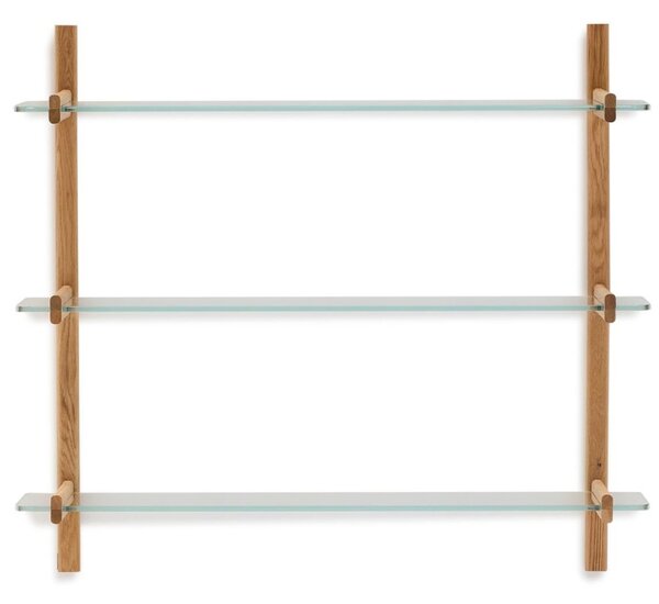 Skleněná modulární police Kave Home Sitra 98 x 110 cm
