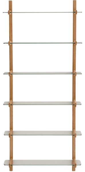 Skleněná modulární police Kave Home Sitra 202 x 90 cm