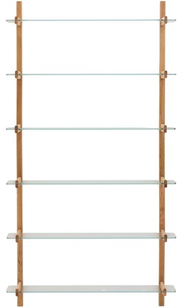 Skleněná modulární police Kave Home Sitra 202 x 110 cm