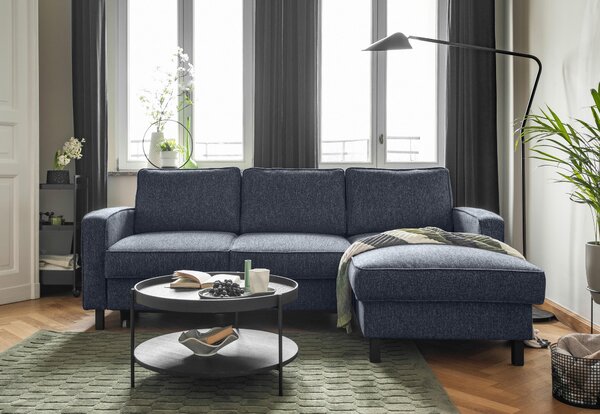 ROHOVÁ SEDAČKA, textil, tmavě modrá MID.YOU - Sedací soupravy, Online Only