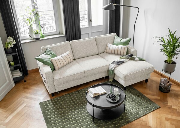 ROHOVÁ SEDAČKA, textil, béžová MID.YOU - Sedací soupravy, Online Only
