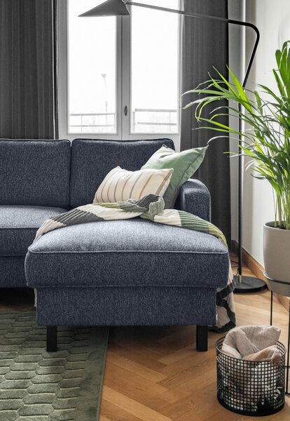 ROHOVÁ SEDAČKA, textil, tmavě modrá MID.YOU - Sedací soupravy, Online Only