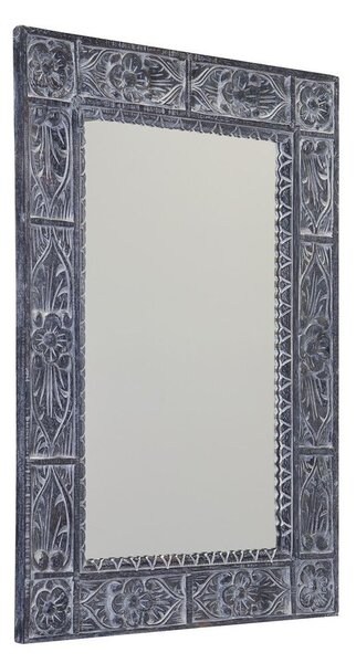 Sapho UBUD zrcadlo ve vyřezávaném rámu 70x100cm, šedá