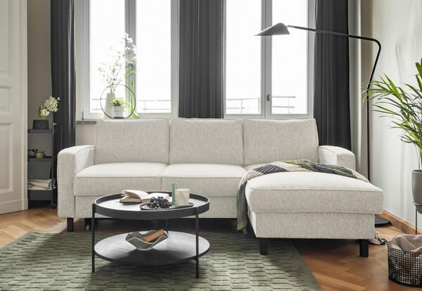 ROHOVÁ SEDAČKA, textil, béžová MID.YOU - Sedací soupravy, Online Only