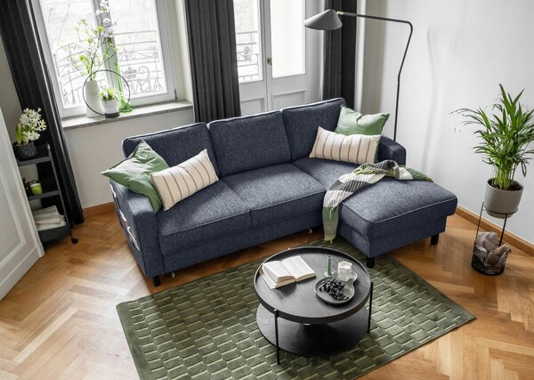 ROHOVÁ SEDAČKA, textil, tmavě modrá MID.YOU - Sedací soupravy, Online Only