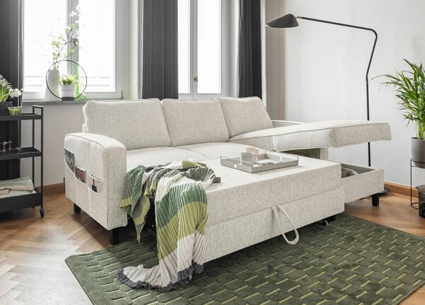 ROHOVÁ SEDAČKA, textil, béžová MID.YOU - Sedací soupravy, Online Only