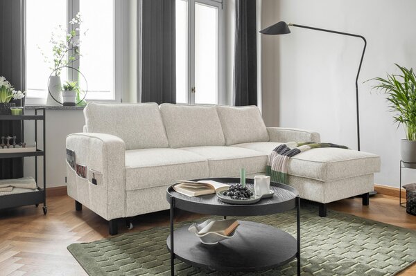 ROHOVÁ SEDAČKA, textil, béžová MID.YOU - Sedací soupravy, Online Only