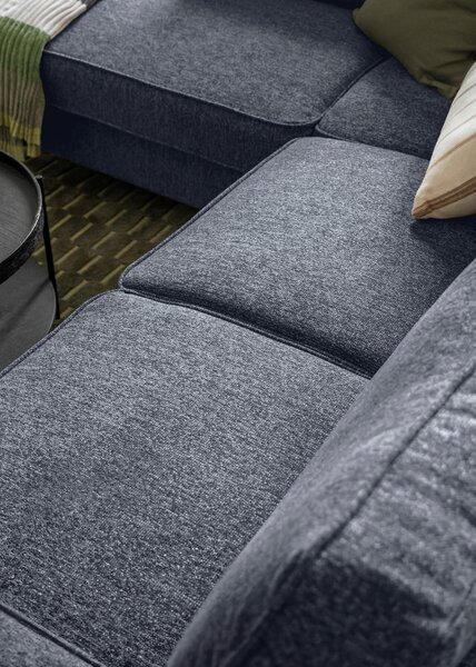 ROHOVÁ SEDAČKA, textil, tmavě modrá - Sedací soupravy, Online Only