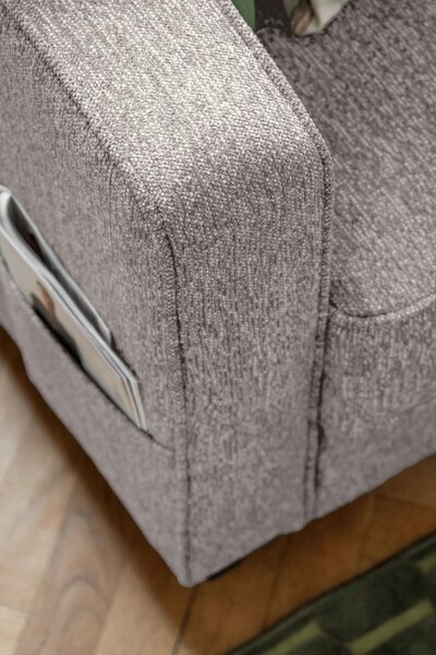 ROHOVÁ SEDAČKA, textil, šedobílá - Sedací soupravy, Online Only