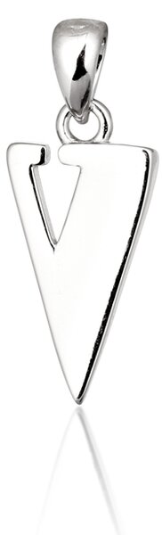 JVD Stříbrný hladký přívěsek - písmeno V SVLP0705XH2000V