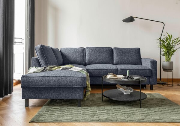 ROHOVÁ SEDAČKA, textil, tmavě modrá - Sedací soupravy, Online Only