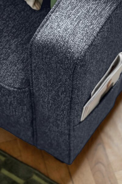 ROHOVÁ SEDAČKA, textil, tmavě modrá - Sedací soupravy, Online Only