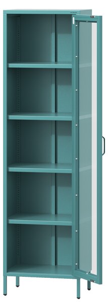 Vitrína LUIGI, 500 x 1800 x 350 mm, Modern: mořská modrá