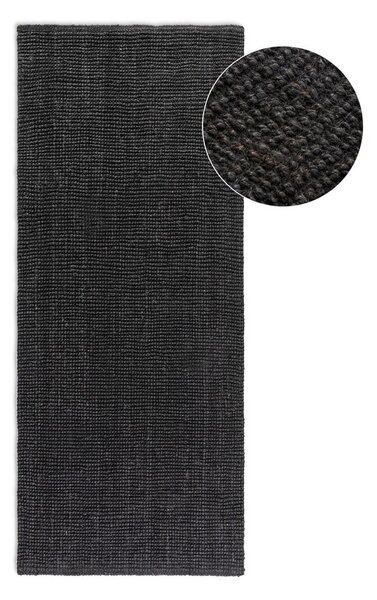Černý jutový běhoun 80x200 cm Bouclé – Hanse Home