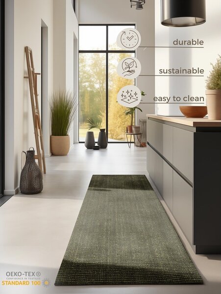 Khaki jutový běhoun 80x200 cm Bouclé – Hanse Home